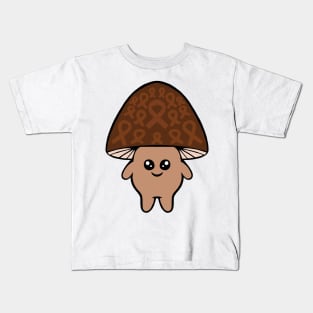 Brown Awareness Ribbon Mushroom man Kids T-Shirt